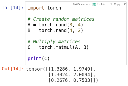 Running code snippet generated by ChatGPT